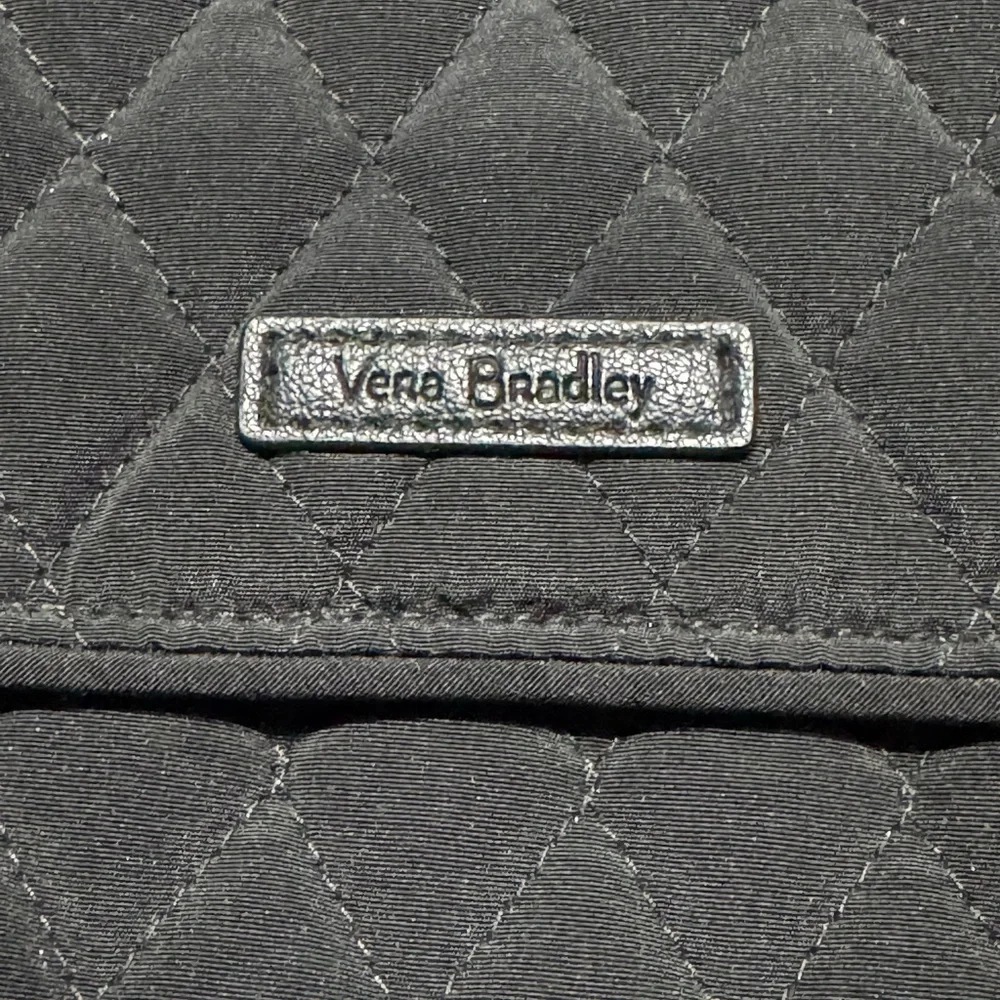 Vera Bradley Black Quilted Mini Hipster Purse With Polka Dot Interior - Picture 2 of 8